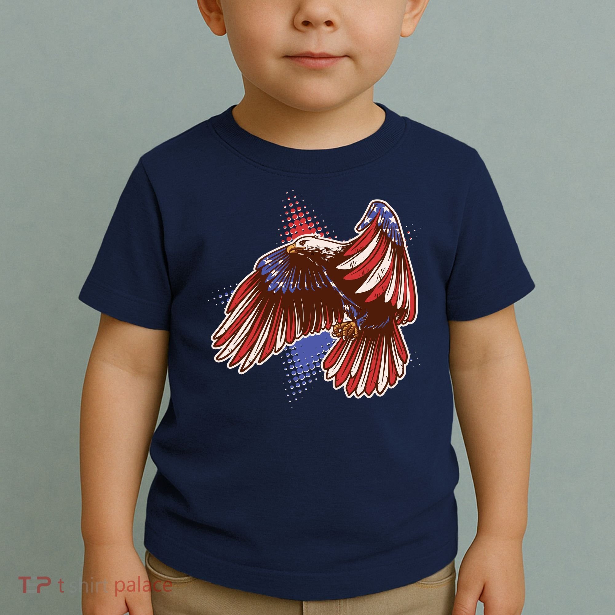 American USA Flag Patriotic Bald Eagle Toddler T-Shirt