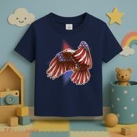 American USA Flag Patriotic Bald Eagle Toddler T-Shirt thumb 3