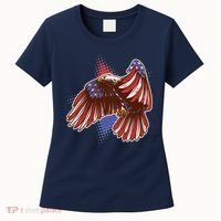 American USA Flag Patriotic Bald Eagle Women's T-Shirt thumb 0