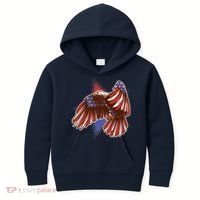 American USA Flag Patriotic Bald Eagle Kids Hoodie thumb 0