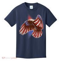 American USA Flag Patriotic Bald Eagle Kids T-Shirt thumb 0