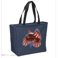 American USA Flag Patriotic Bald Eagle Tote Bag thumb 2