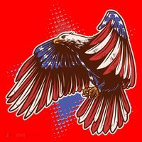 American USA Flag Patriotic Bald Eagle Santa Hat thumb 1