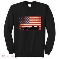 American Usa Flag Indy Car Fan Lover Racecar Formula Gift Sweatshirt thumb 0