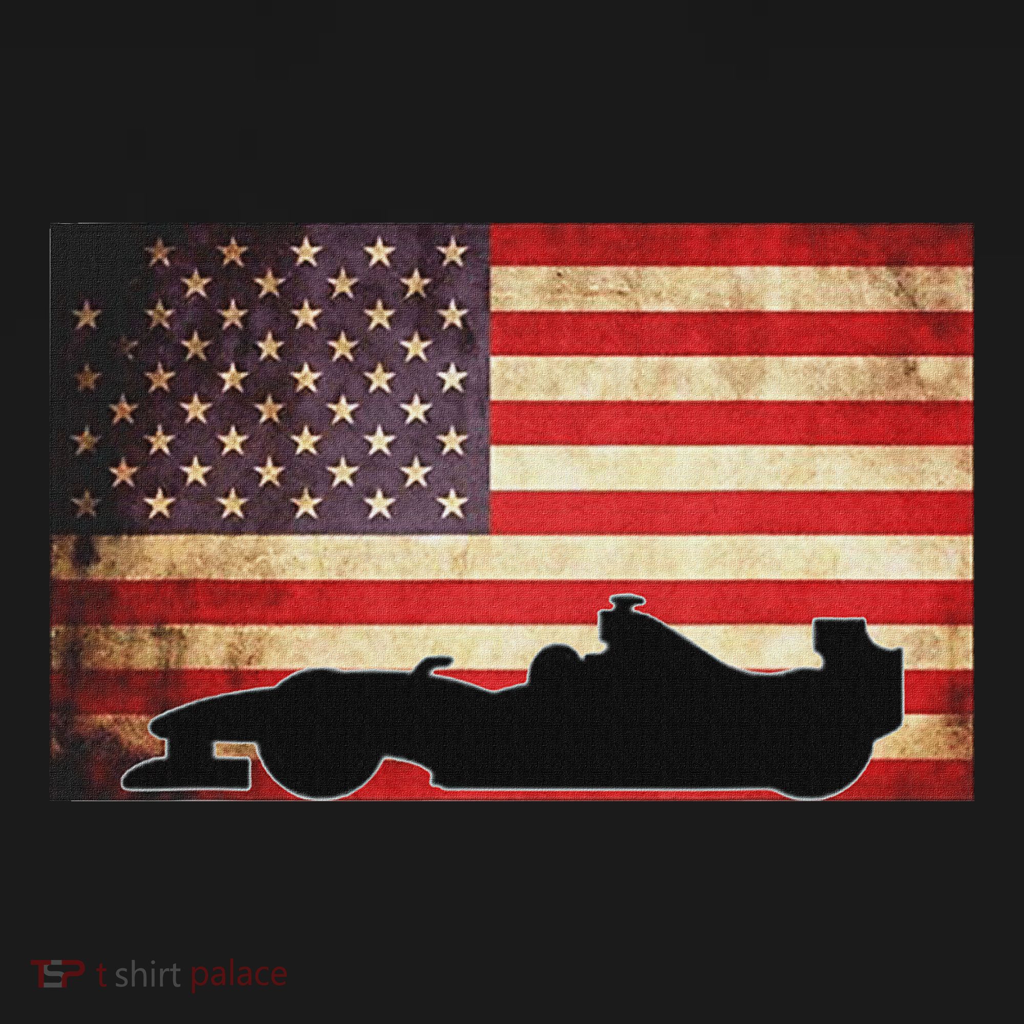 American Usa Flag Indy Car Fan Lover Racecar Formula Gift Women's Hoodie