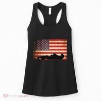 American Usa Flag Indy Car Fan Lover Racecar Formula Gift Women's Tank Top thumb 0