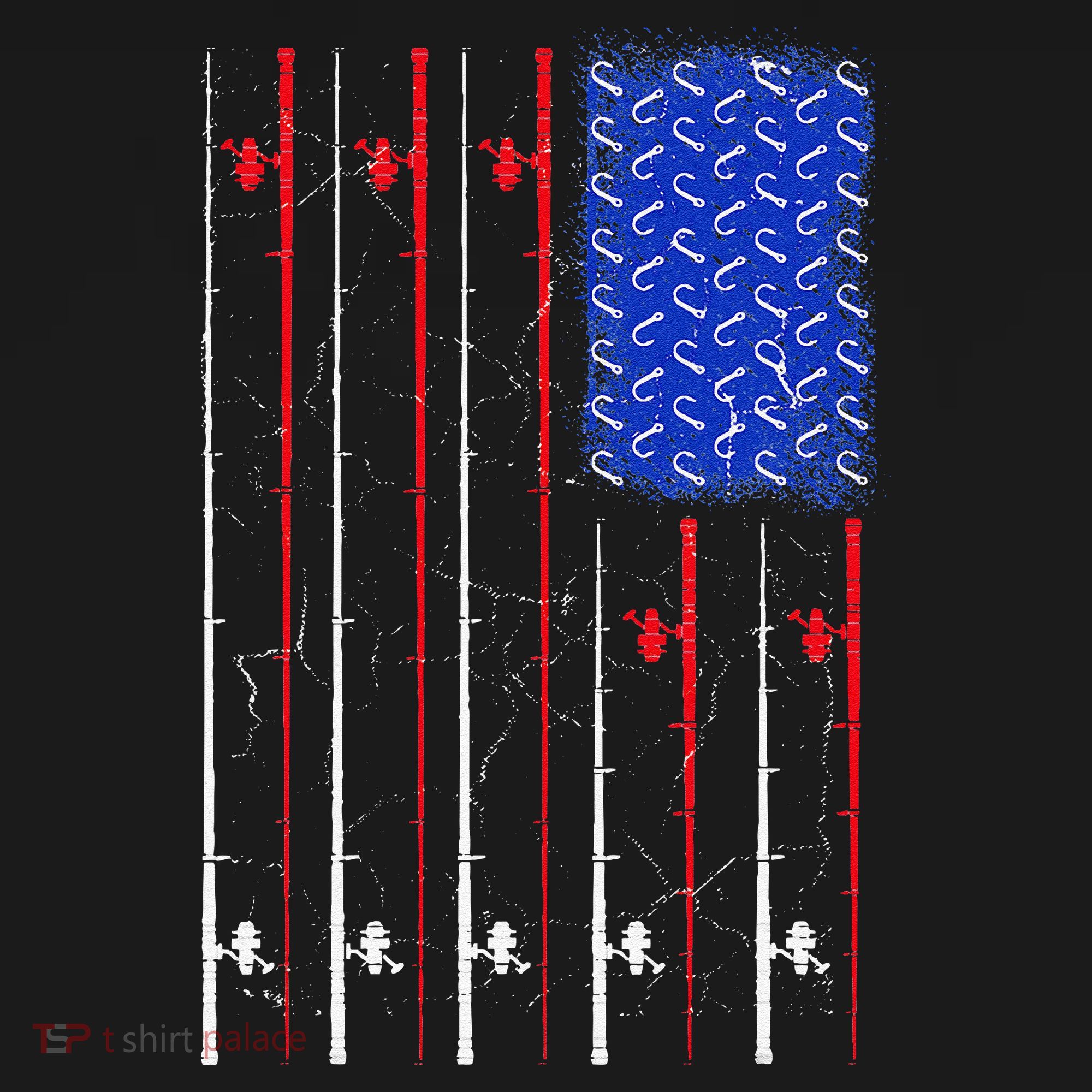 American US Flag Fishing Rod , Fisherman Top For Him Women's Tank Top