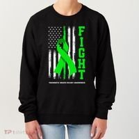 American US Flag Fight Traumatic Brain Injury Awareness Women's Sweatshirt thumb 0