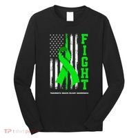 American US Flag Fight Traumatic Brain Injury Awareness Long Sleeve Shirt thumb 0