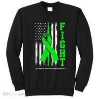 American US Flag Fight Traumatic Brain Injury Awareness Sweatshirt thumb 0