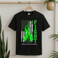 American US Flag Fight Traumatic Brain Injury Awareness T-Shirt thumb 2
