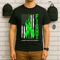 American US Flag Fight Traumatic Brain Injury Awareness T-Shirt thumb 6