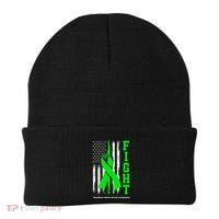 American US Flag Fight Traumatic Brain Injury Awareness Beanie thumb 0