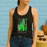 American US Flag Fight Traumatic Brain Injury Awareness Women's Tank Top thumb 2