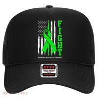 American US Flag Fight Traumatic Brain Injury Awareness Hat thumb 0
