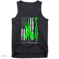 American US Flag Fight Traumatic Brain Injury Awareness Tank Top thumb 0