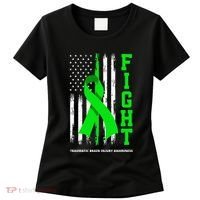 American US Flag Fight Traumatic Brain Injury Awareness Women's T-Shirt thumb 0