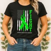 American US Flag Fight Traumatic Brain Injury Awareness Women's T-Shirt thumb 2