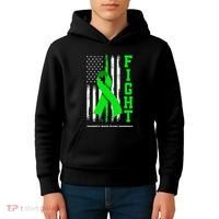 American US Flag Fight Traumatic Brain Injury Awareness Kids Hoodie thumb 4