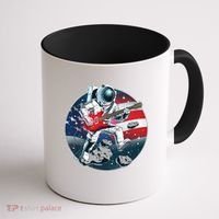 American USA Flag Rocking Space Astronaut Coffee Mug thumb 1