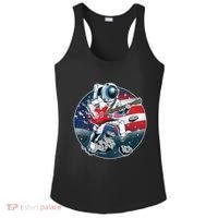American USA Flag Rocking Space Astronaut Ladies PosiCharge Competitor Racerback Tank thumb 0