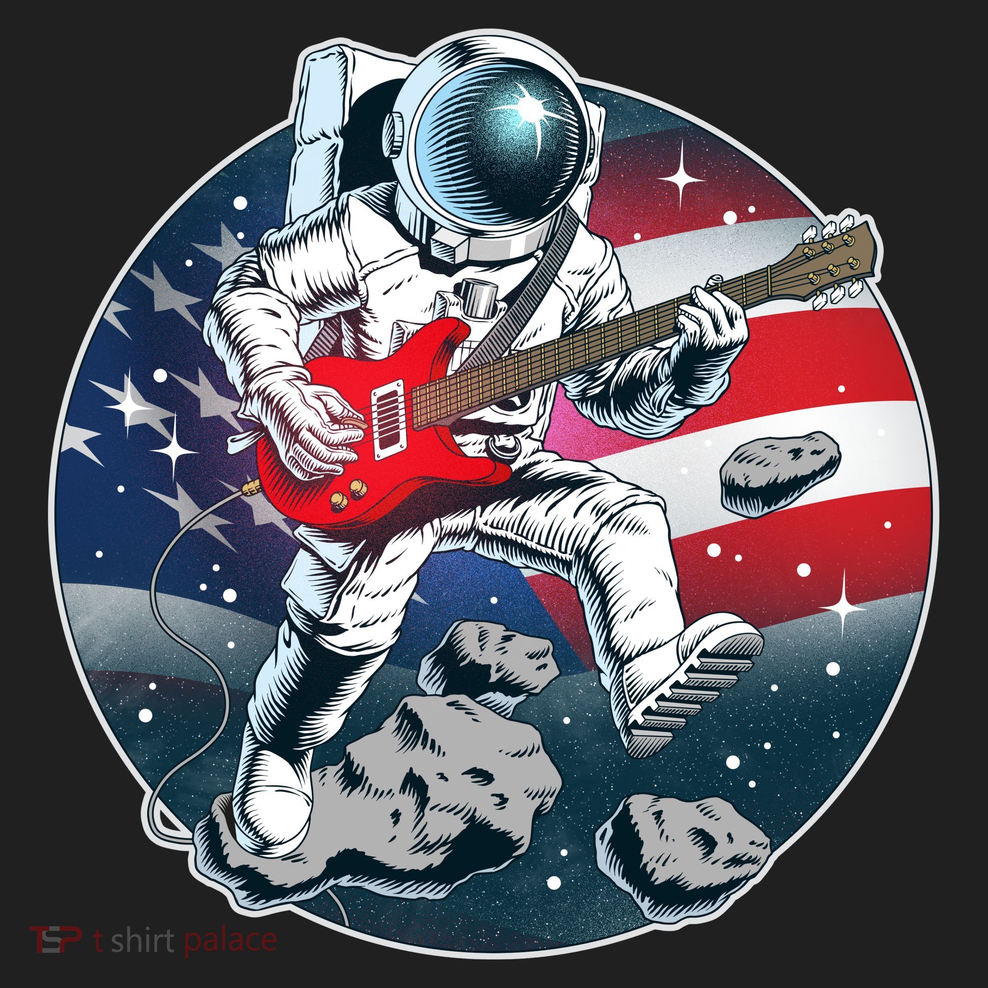 American USA Flag Rocking Space Astronaut Tumbler
