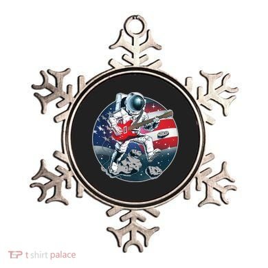 American USA Flag Rocking Space Astronaut Ornament