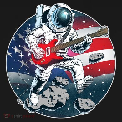 American USA Flag Rocking Space Astronaut Ornament