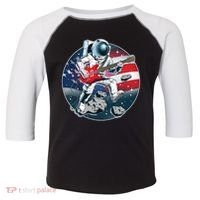 American USA Flag Rocking Space Astronaut Toddler Fine Jersey T-Shirt thumb 0