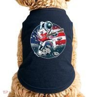 American USA Flag Rocking Space Astronaut Doggie Tank thumb 0