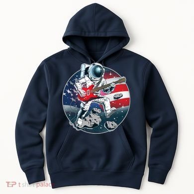 American USA Flag Rocking Space Astronaut Hoodie