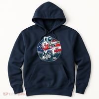 American USA Flag Rocking Space Astronaut Hoodie thumb 0