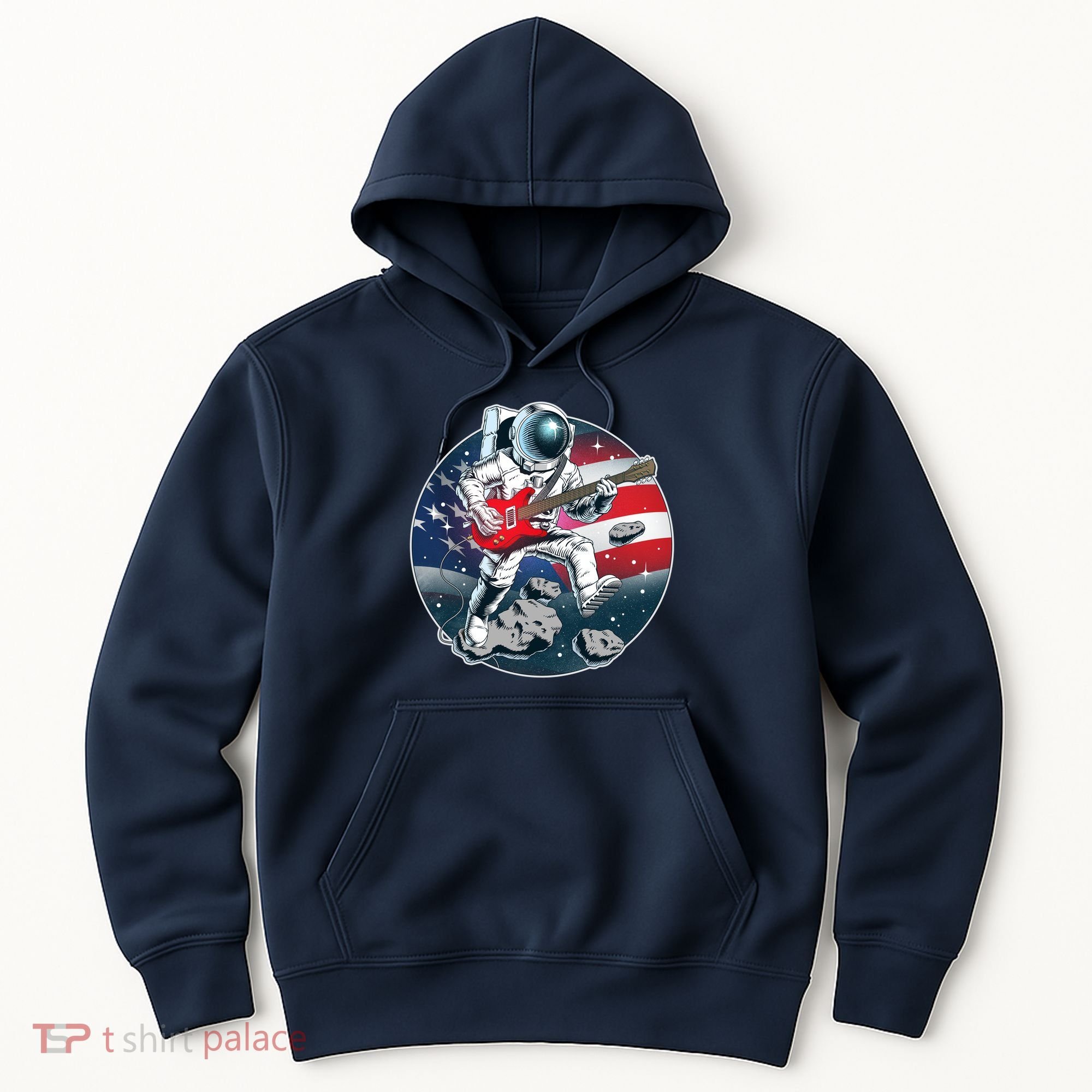 American USA Flag Rocking Space Astronaut Hoodie
