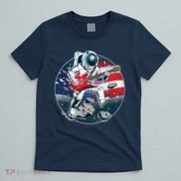 American USA Flag Rocking Space Astronaut T-Shirt thumb 5
