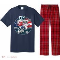 American USA Flag Rocking Space Astronaut Pajama Set thumb 0