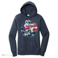 American USA Flag Rocking Space Astronaut Women's Hoodie thumb 0