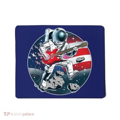 American USA Flag Rocking Space Astronaut Mousepad