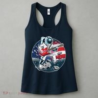 American USA Flag Rocking Space Astronaut Women's Tank Top thumb 3