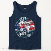 American USA Flag Rocking Space Astronaut Tank Top thumb 2
