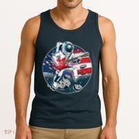 American USA Flag Rocking Space Astronaut Tank Top thumb 3