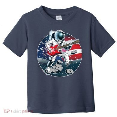 American USA Flag Rocking Space Astronaut Toddler T-Shirt