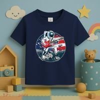 American USA Flag Rocking Space Astronaut Toddler T-Shirt thumb 3