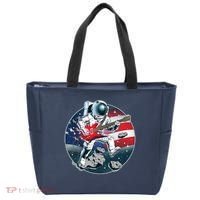 American USA Flag Rocking Space Astronaut Tote Bag thumb 0