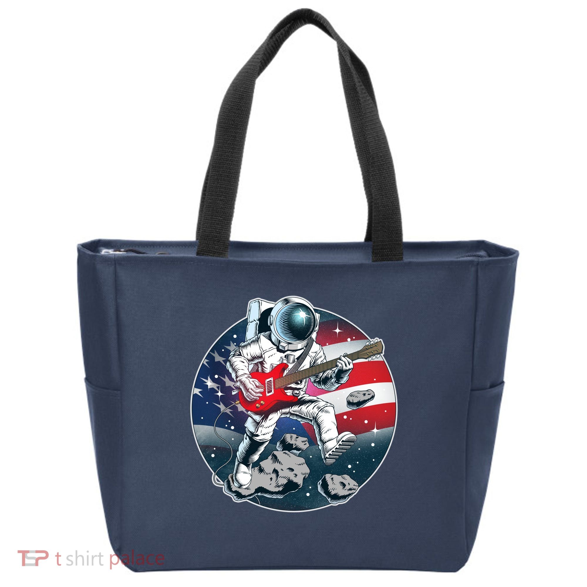 American USA Flag Rocking Space Astronaut Tote Bag
