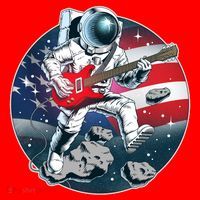 American USA Flag Rocking Space Astronaut Santa Hat thumb 1