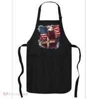 American USA Flag Christian Cross Eagle Apron thumb 0