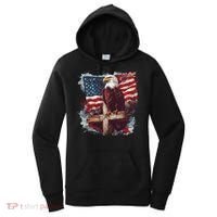 American USA Flag Christian Cross Eagle Women's Hoodie thumb 0