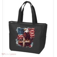 American USA Flag Christian Cross Eagle Tote Bag thumb 3