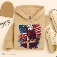 American USA Flag Christian Cross Eagle Hoodie thumb 4