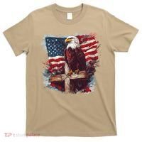 American USA Flag Christian Cross Eagle T-Shirt thumb 0